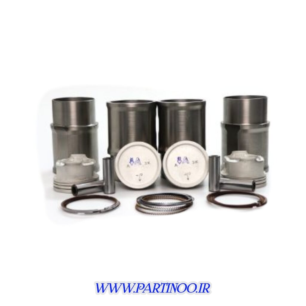 پیستون سایز استاندارد با رینگ TP، بوش و گژن پین موتور TU3 پژو 206 تیپ 2 (چهارعددی) برند عظام